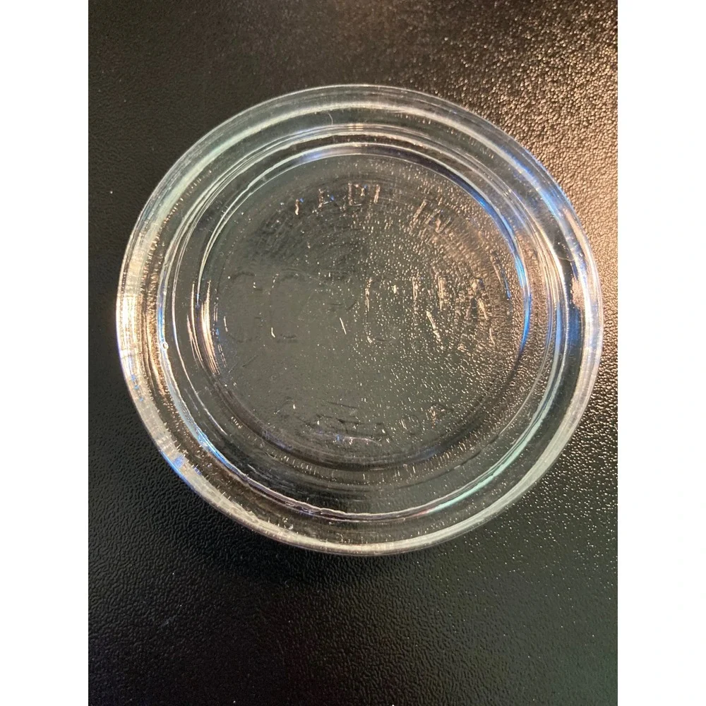 Vintage Crown Canada Half Pint Glass Canning Jar Original Zinc Lid Clear Mason